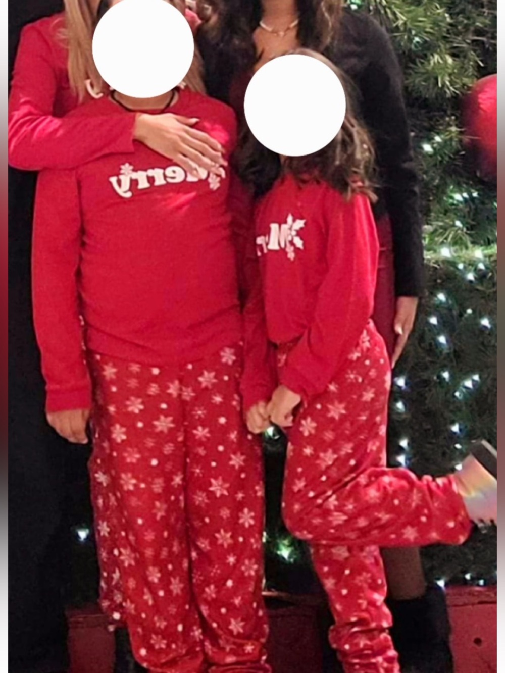 Macy's Red Snowflake Kids Pajama Set bundle of 3